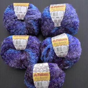 Patons Big Bouclé Yarn - Purple & Blue Blend